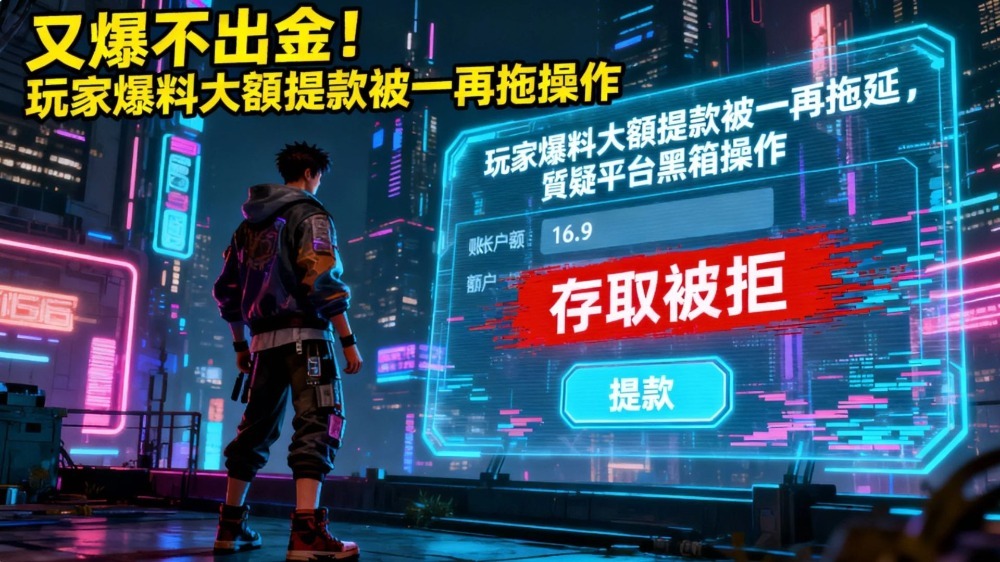 通博娛樂城又爆不出金！玩家爆料大額提款被一再拖延，質疑平台黑箱操作